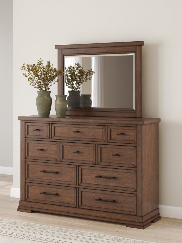 Ashley B849 5-Piece Bedroom Set Medium Brown