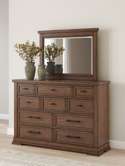 Ashley B849 5-Piece Bedroom Set Medium Brown
