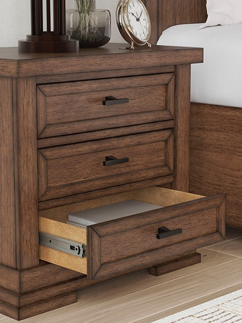 Ashley B849 5-Piece Bedroom Set Medium Brown