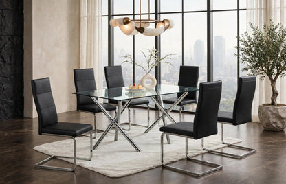 D201 7-Piece Dining Set Black