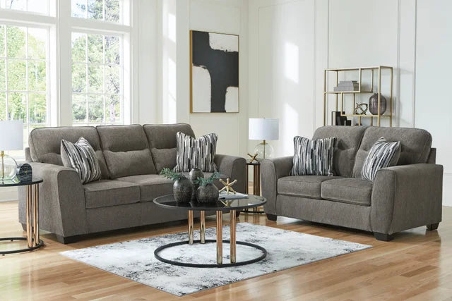 313-05 Stationary Sofa and Loveseat Set Graphite