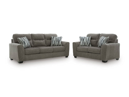 313-05 Stationary Sofa and Loveseat Set Graphite