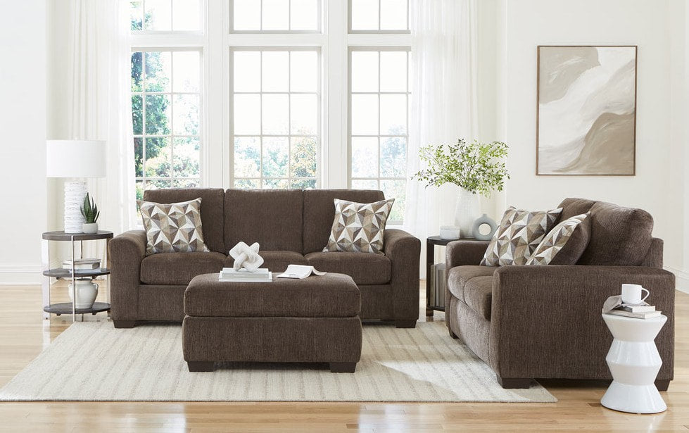 198 Nutmeg Sofa and Loveseat Set Brown