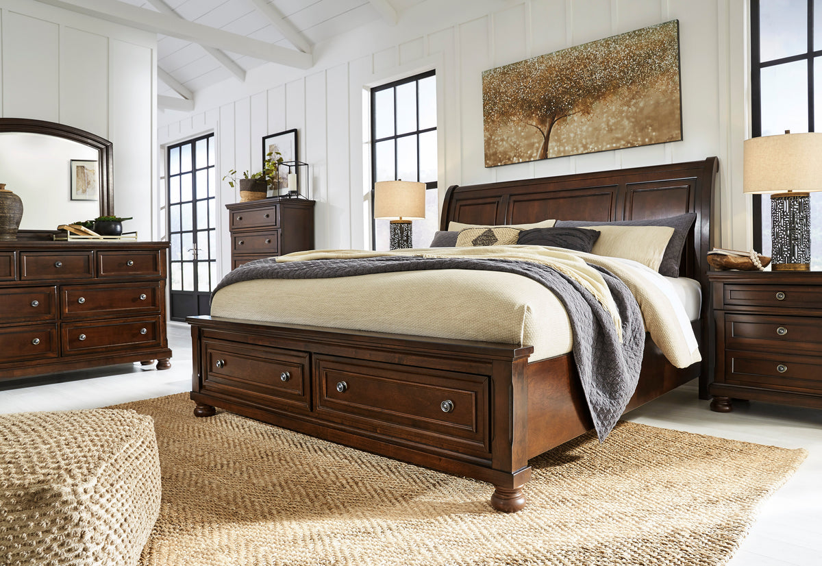 Ashley B697 5-Piece Bedroom Set Rustic Brown