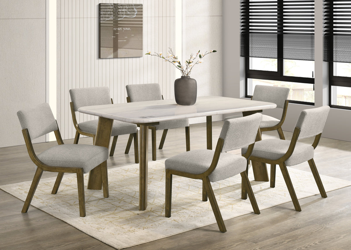 Parker10 7-Piece Marble Dining Set