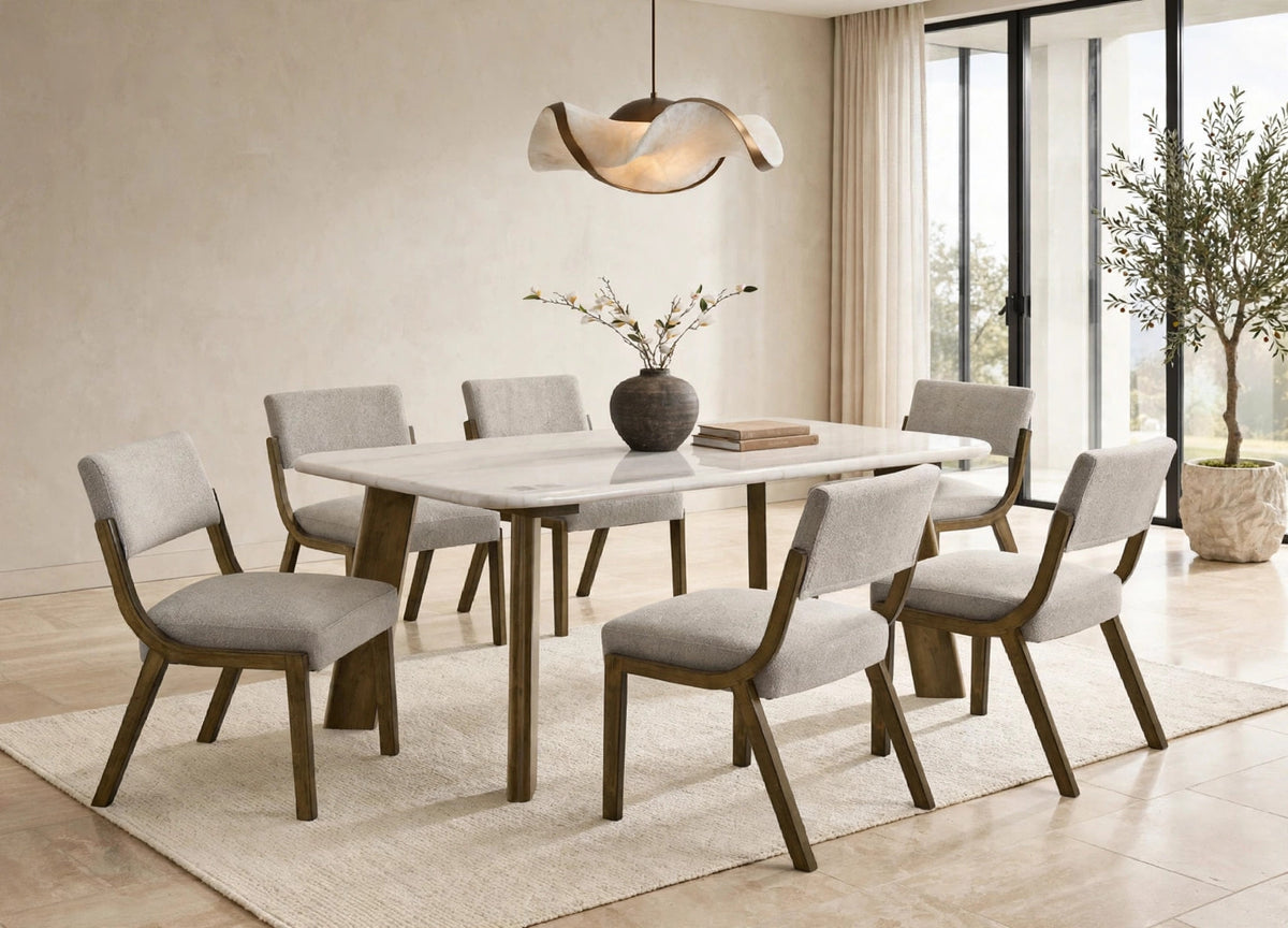 Parker10 7-Piece Marble Dining Set