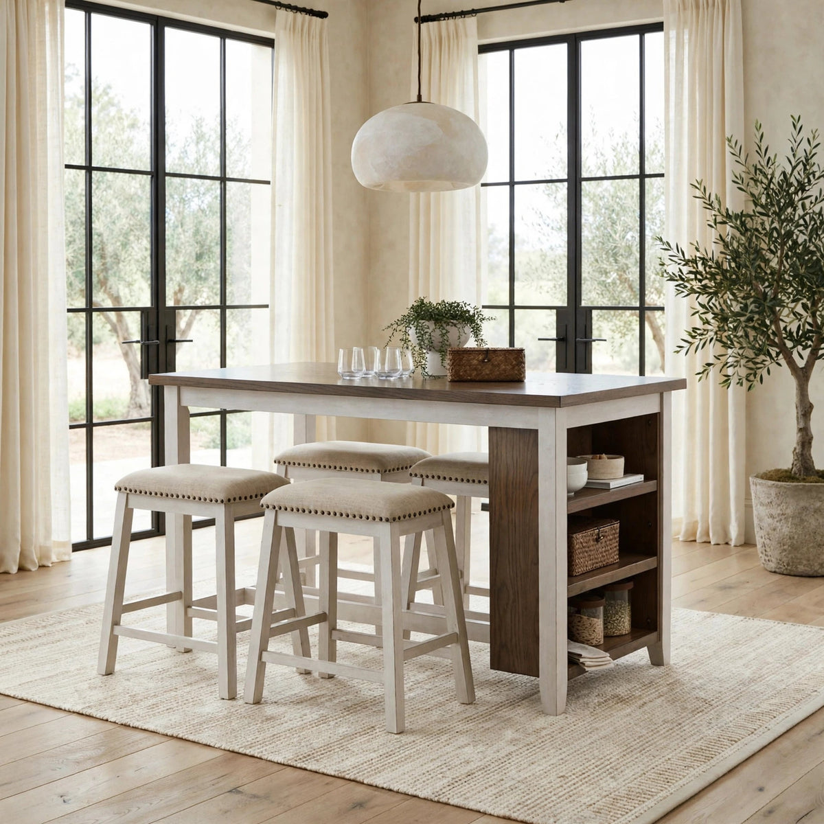 942 5-Piece Dining Set Two-Tone