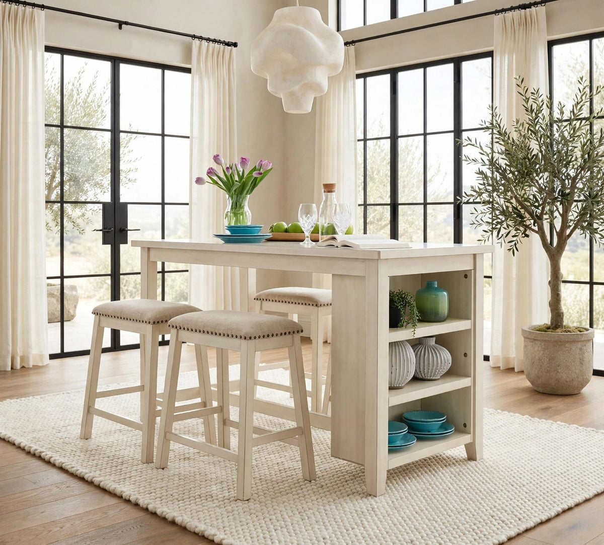 942 5-Piece Dining Set White