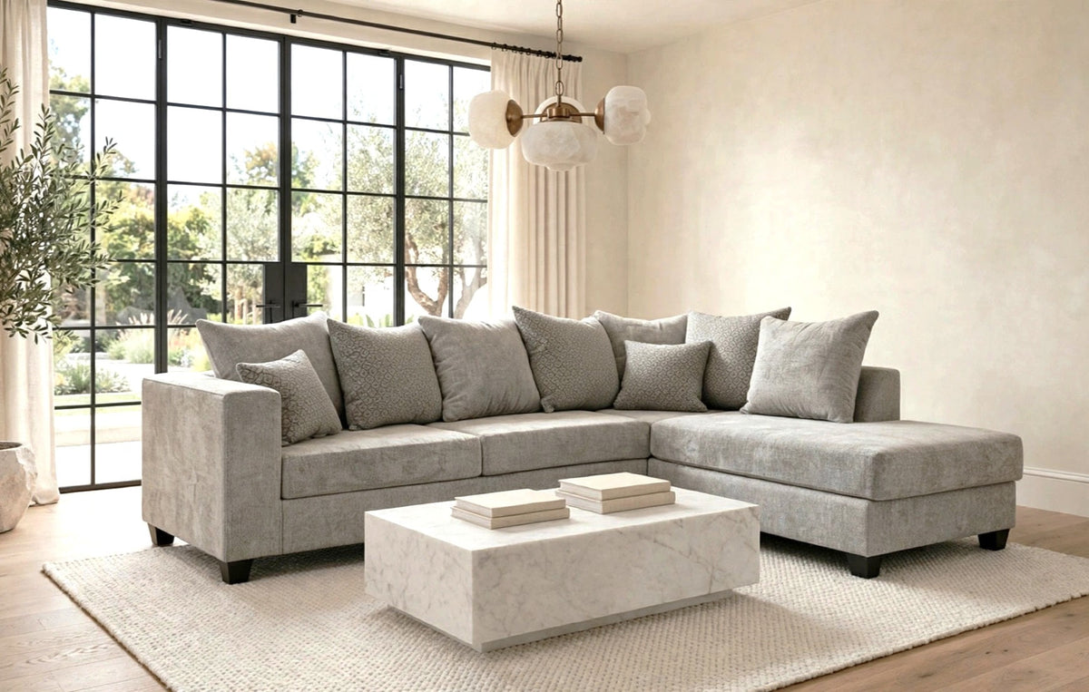 110 Hudson Sectional Sofa Gray