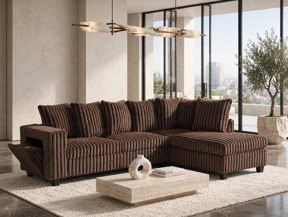 517 Reversible Sectional Sofa Chocolate
