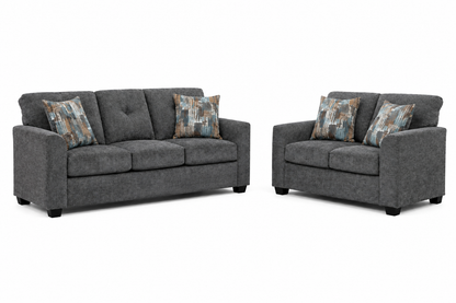 Washington 3000 Sofa and Loveseat Set Gray