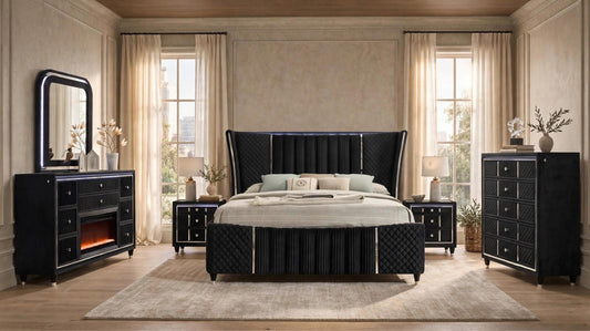 Cleopatra Bedroom Set Black