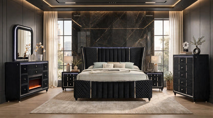 Cleopatra Bedroom Set Black
