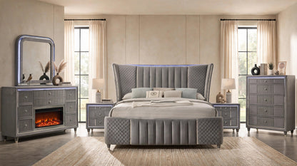 Cleopatra Bedroom Set Grey