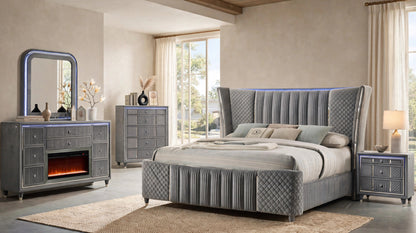 Cleopatra Bedroom Set Grey