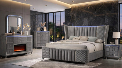 Cleopatra Bedroom Set Grey