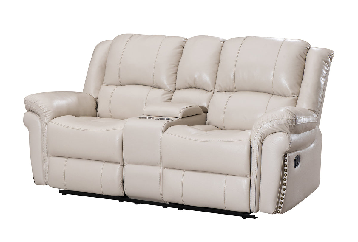 Monrose Reclining Living Room Sofa Loveseat and Chair 3-Piece Set Off-White