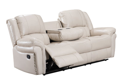 Monrose Reclining Living Room Sofa Loveseat and Chair 3-Piece Set Off-White