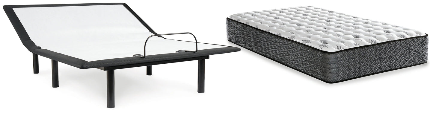 Queen Ultra Luxury Firm Tight Top with Memory Foam Mattress with Adjustable Base in White