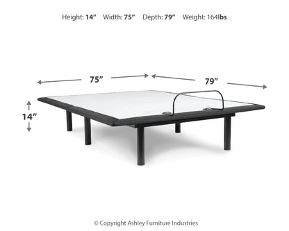 Queen Ultra Luxury Firm Tight Top with Memory Foam Mattress with Adjustable Base in White